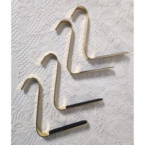 Shelf Mantle Stocking  Hooks Gold Metal‎